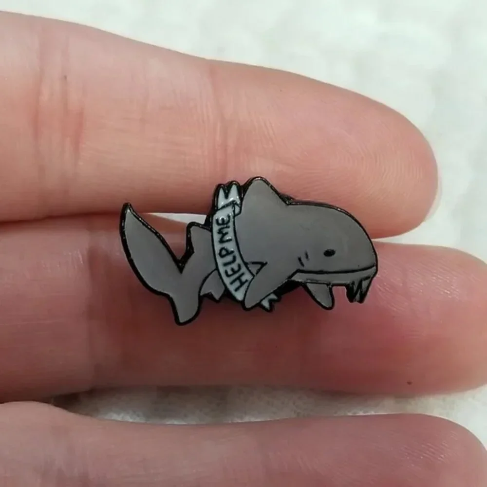 3 for $15/ 5 for $20 Pin- Help Me Shark